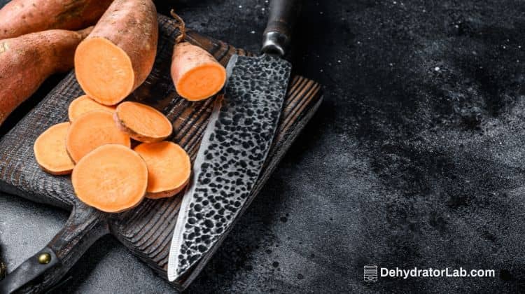 Slicing Sweet Potatoes