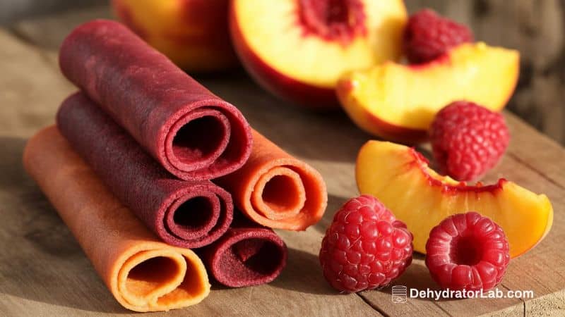 How to Make Raspberry Peach Fruit Leather in a Dehydrator