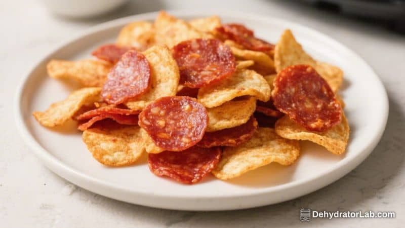 Air Fryer Pepperoni Chips