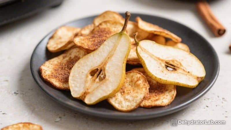 Air Fryer Cinnamon Pear Chips