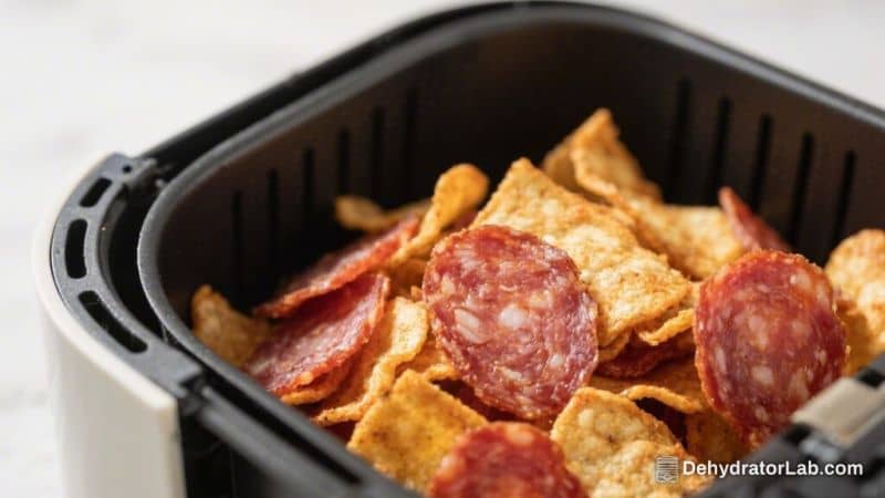 Air Fryer Salami Chips