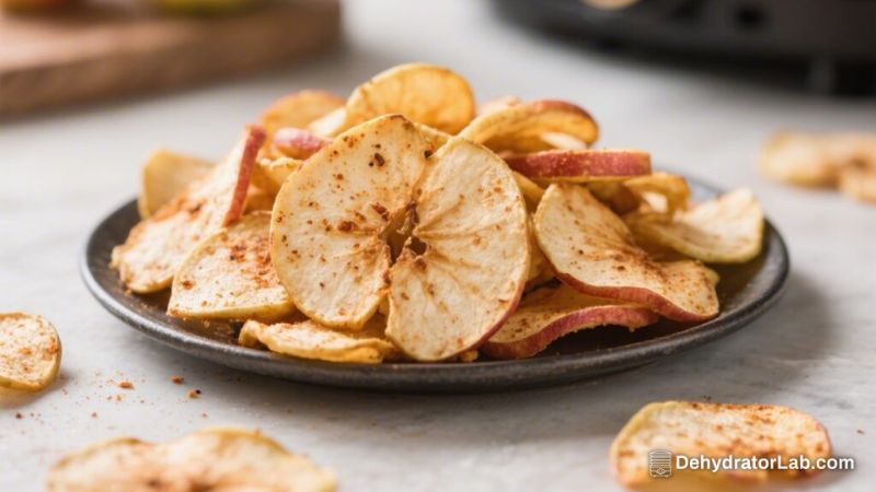 Air Fryer Spiced Apple Chips