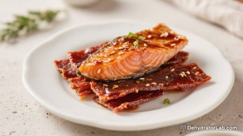 Air Fryer Teriyaki Salmon Jerky – Sweet, Savory, and Perfectly Chewy