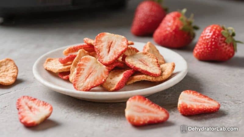Air Fryer Freeze-Dried Strawberry Chips