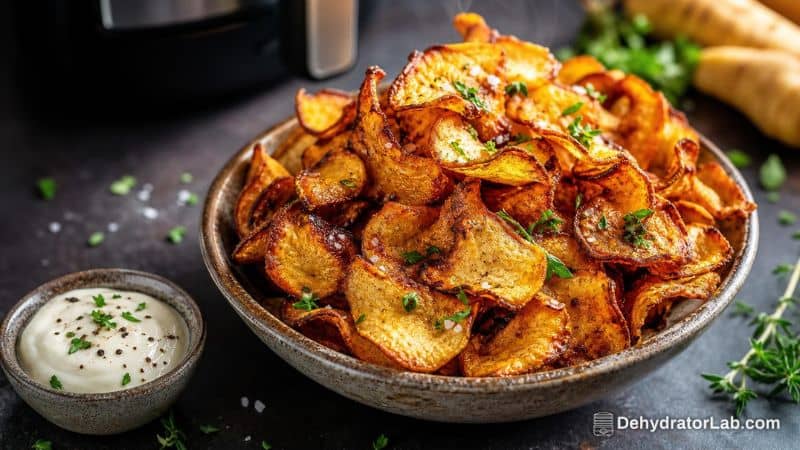 Air Fryer Parsnip Chips