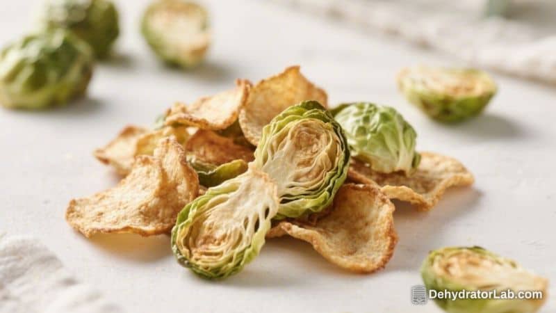 Dehydrated Brussels Sprout Chips