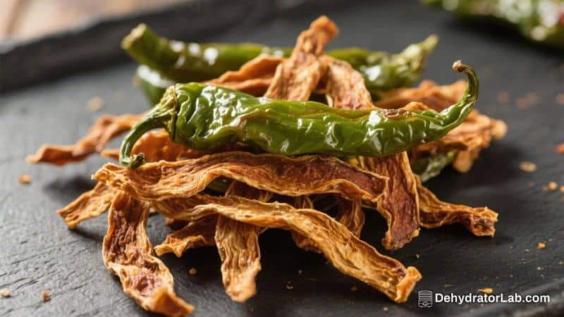 Dehydrated Poblano Pepper Strips