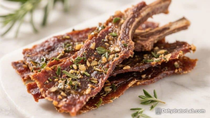 Herb-Marinated Lamb Jerky – Savory, Tender, and Packed With Flavor