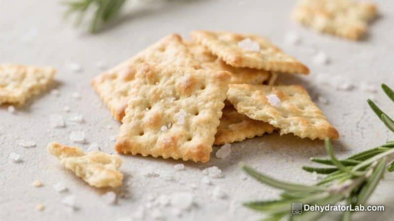 Rosemary Sea Salt Dehydrated Crackers – Crisp, Savory, and Naturally Delicious