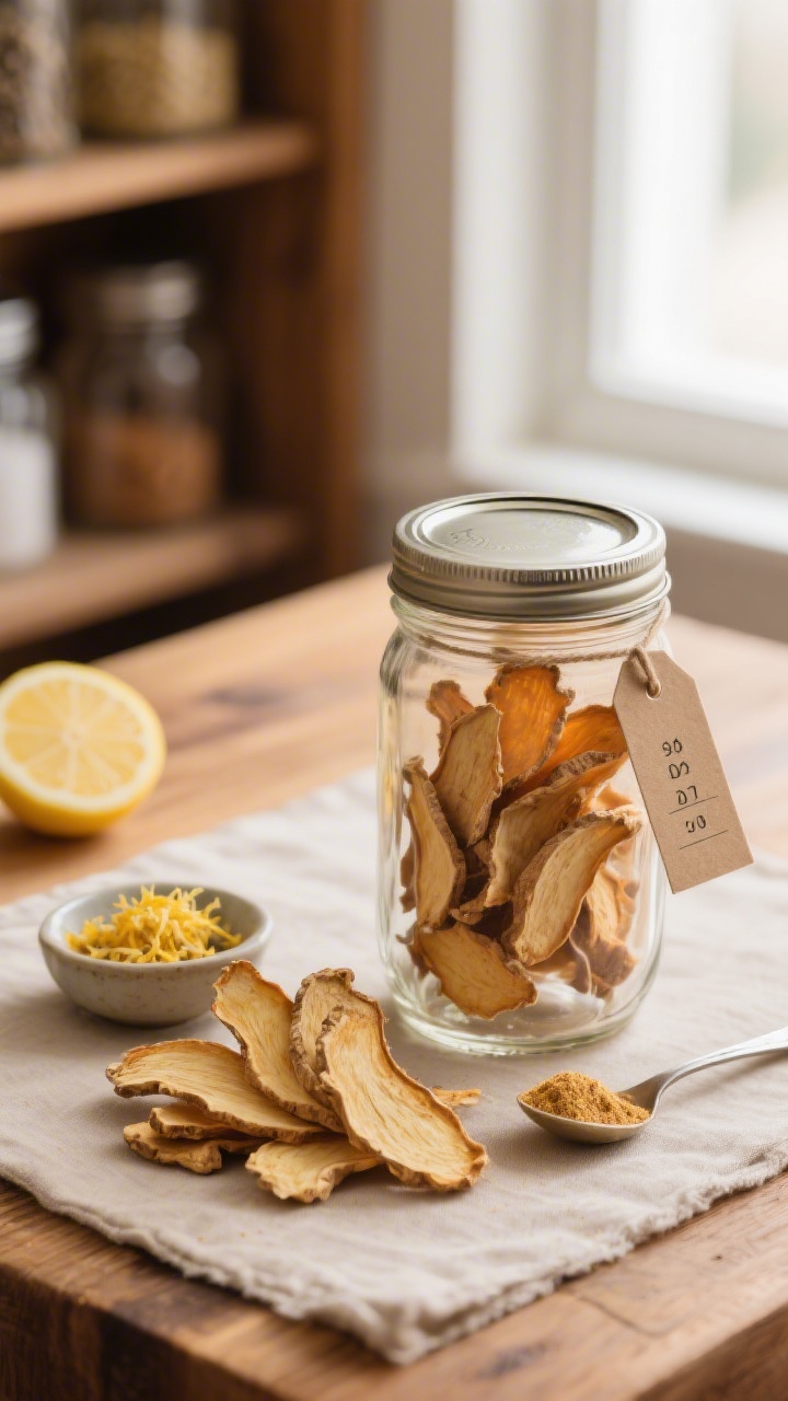 Final presentation: Beautifully styled pantry scene featuring a clear mason jar filled with perfectl