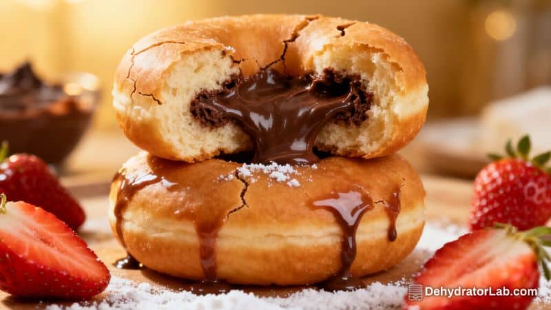 Air Fryer Nutella-Stuffed Donuts – Soft, Gooey, and Ready in Minutes