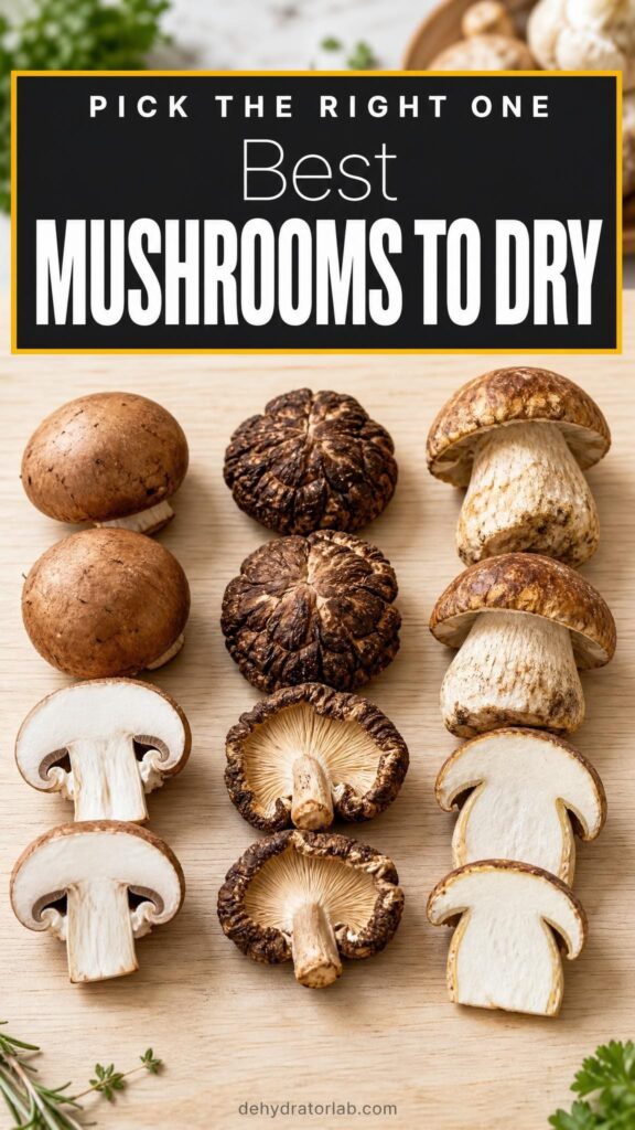 Best mushroom varieties to dehydrate for homemade powder