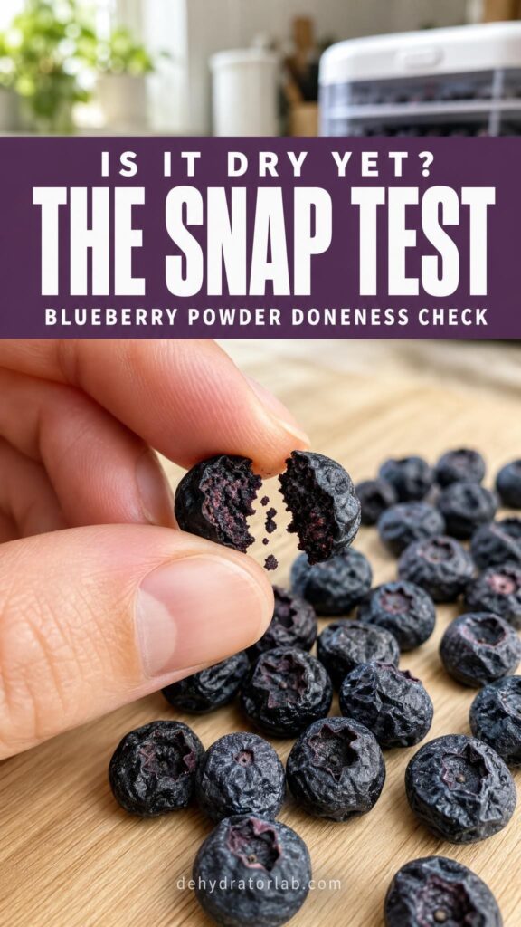 How to tell dried blueberries are ready to grind into powder