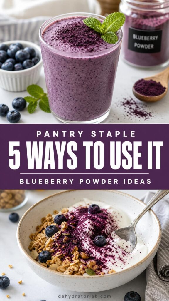 Ways to use dehydrated blueberry powder in smoothies and baking