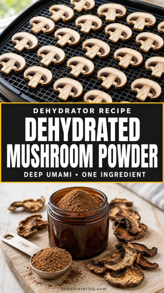 How to make dehydrated mushroom powder in a food dehydrator