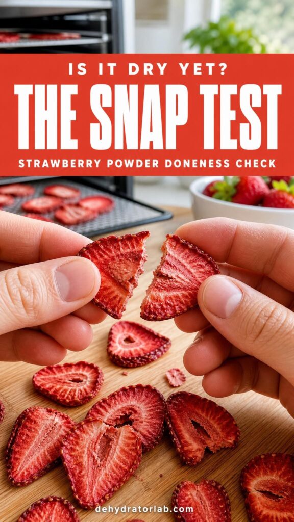 How to tell dried strawberries are ready to grind into powder