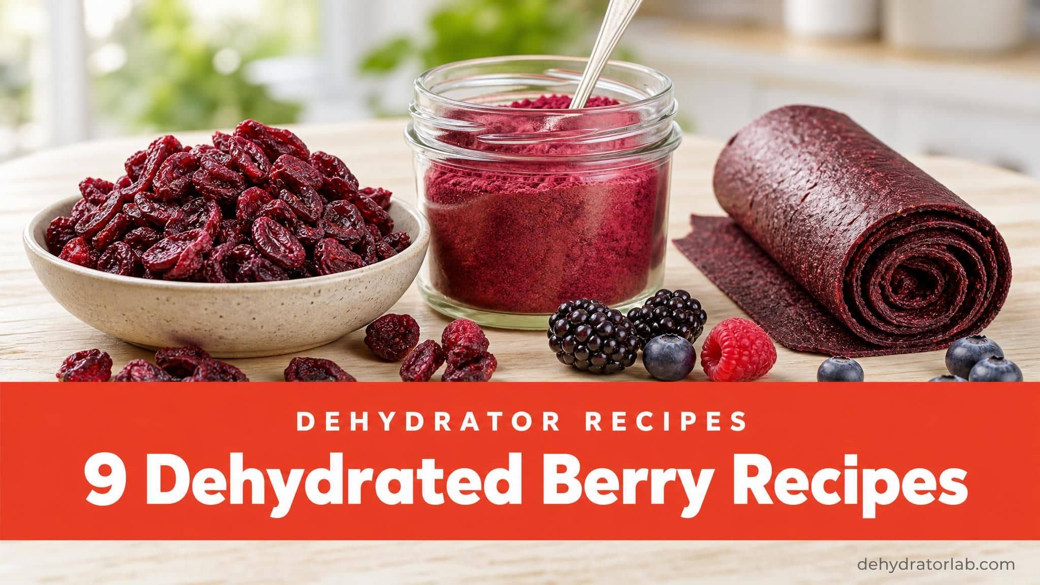9 Dehydrated Berry Recipes for Snacks + Baking + and Cereal Toppings