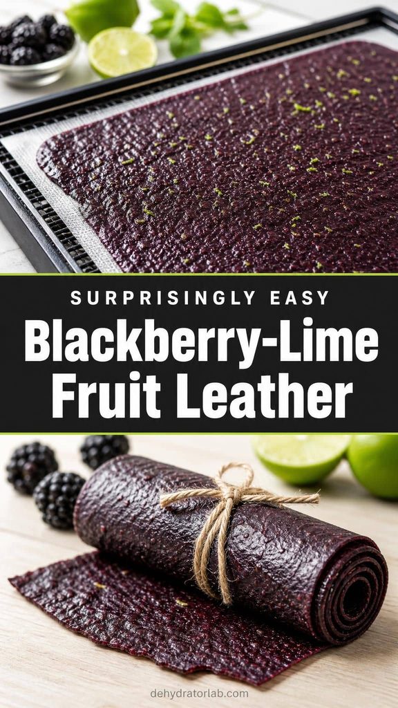blackberry lime fruit leather