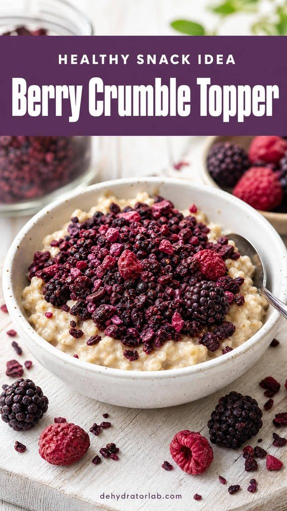 blackberry raspberry dehydrated crumble topper