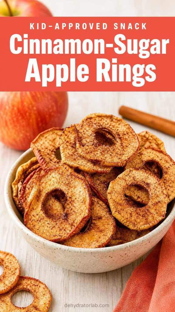cinnamon-sugar dehydrated apple rings