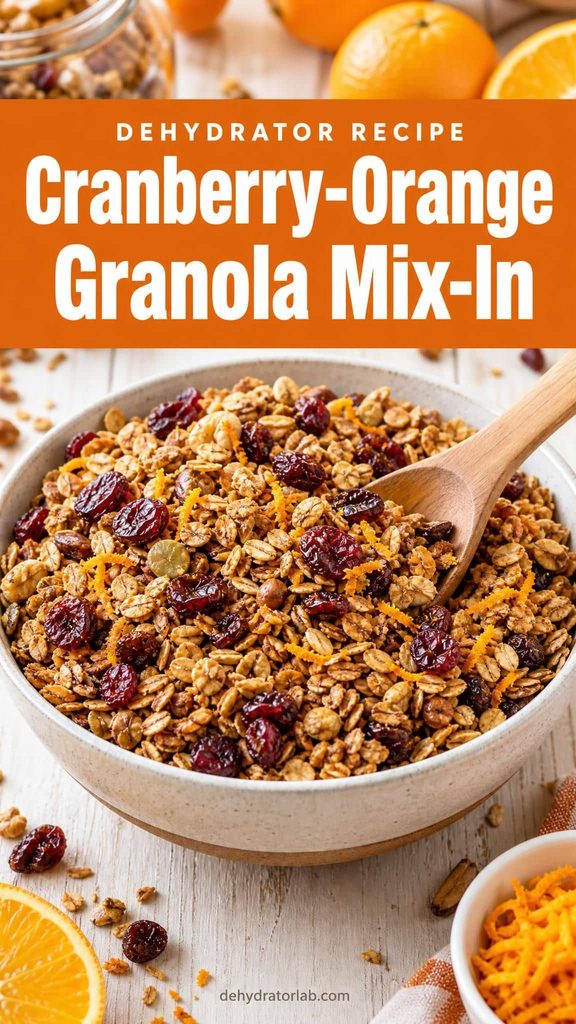 cranberry orange dehydrated granola mix-in