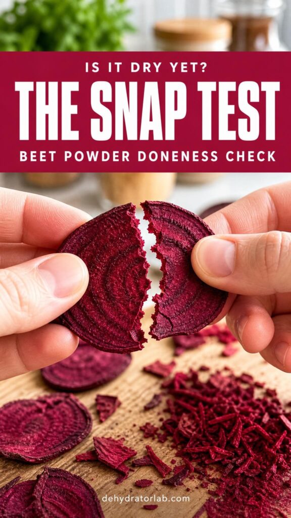 How to tell dried beets are ready to grind into powder