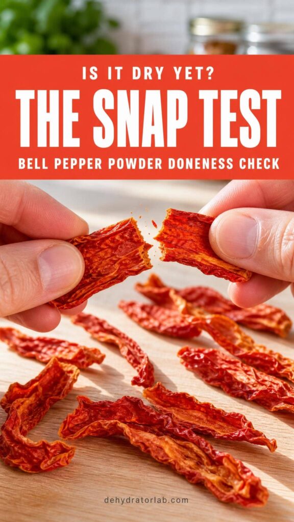 How to tell dried bell peppers are ready to grind into powder