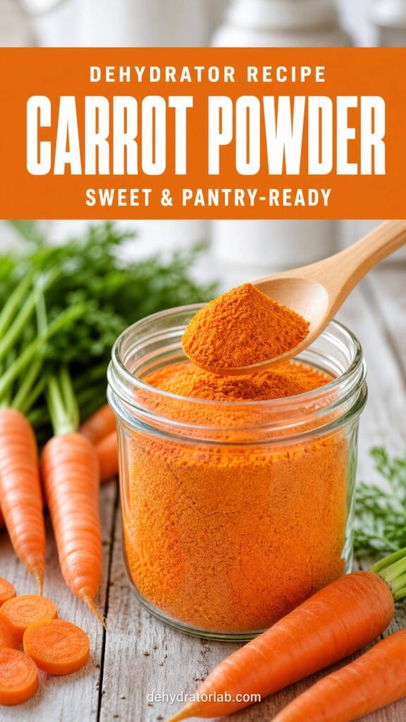 Vertical pin for dehydrated carrot powder recipe