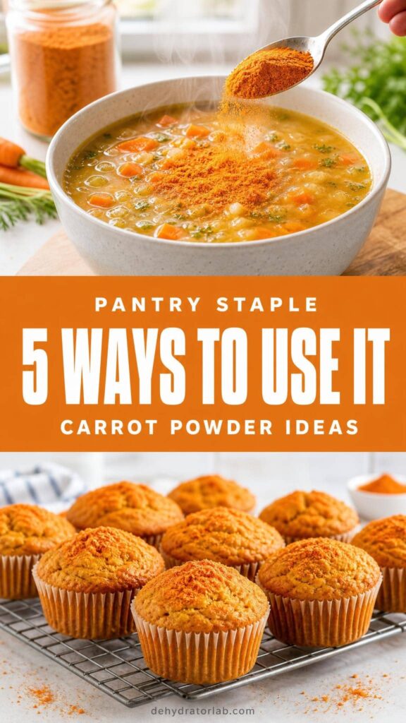 Ways to use dehydrated carrot powder in soups and baking