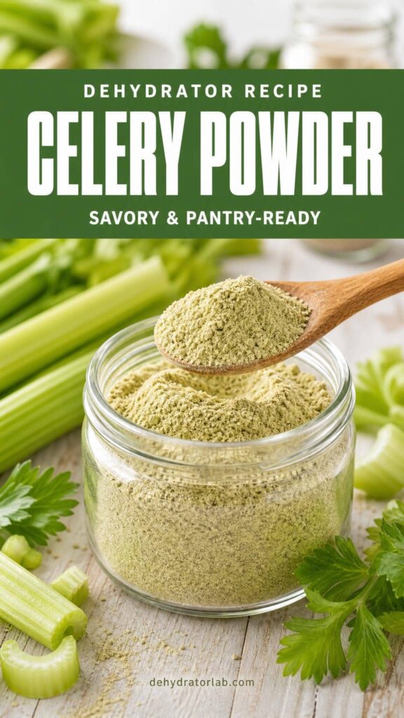 Vertical pin for dehydrated celery powder recipe