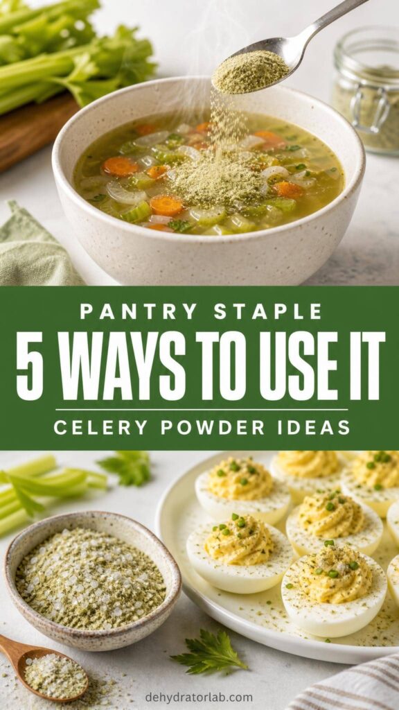 Ways to use dehydrated celery powder in soups and seasoning blends