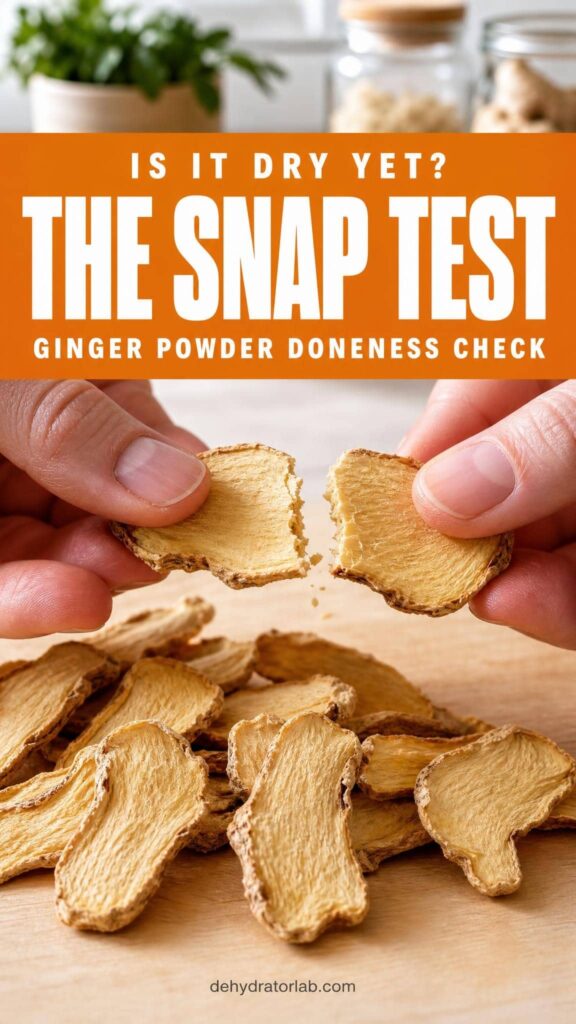 How to tell dried ginger is ready to grind into powder