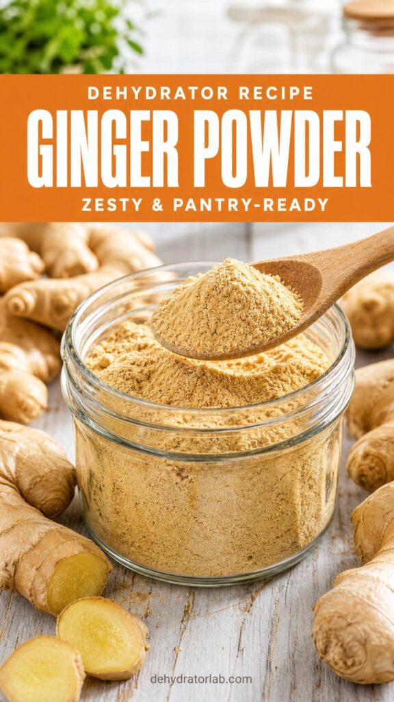 Vertical pin for dehydrated ginger powder recipe