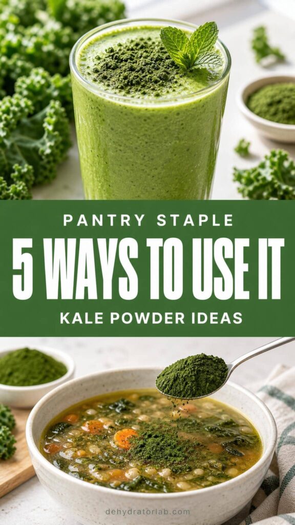 Ways to use dehydrated kale powder in smoothies and baking