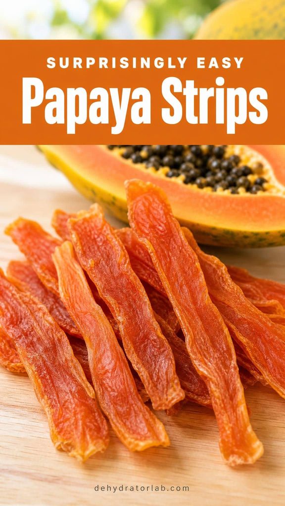 chewy dehydrated papaya strips