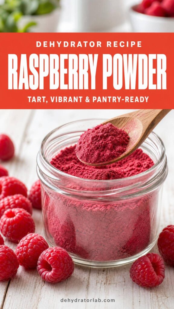 Vertical pin for dehydrated raspberry powder recipe