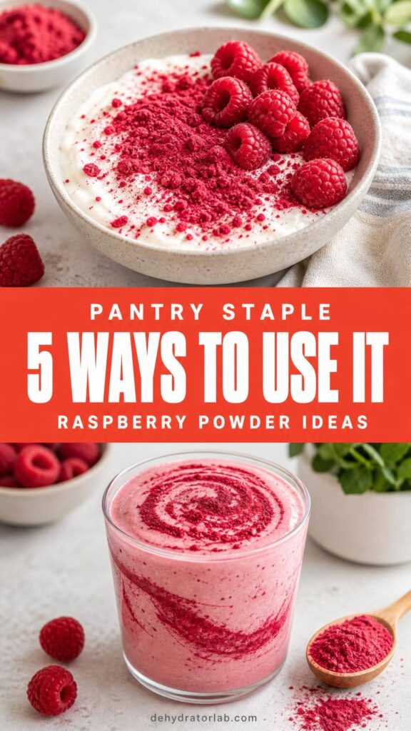 Ways to use dehydrated raspberry powder in smoothies and baking
