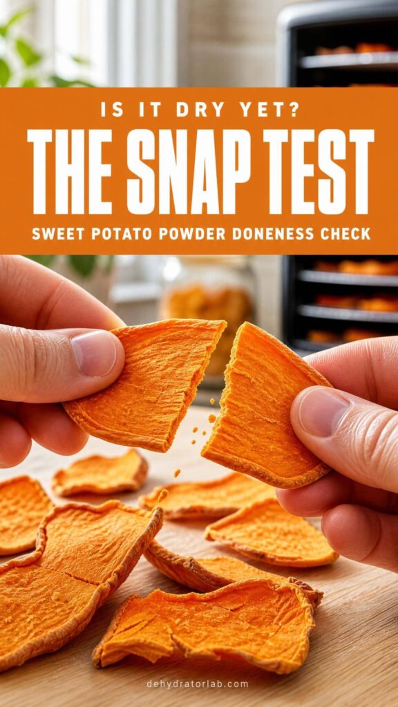 How to tell dried sweet potato is ready to grind into powder