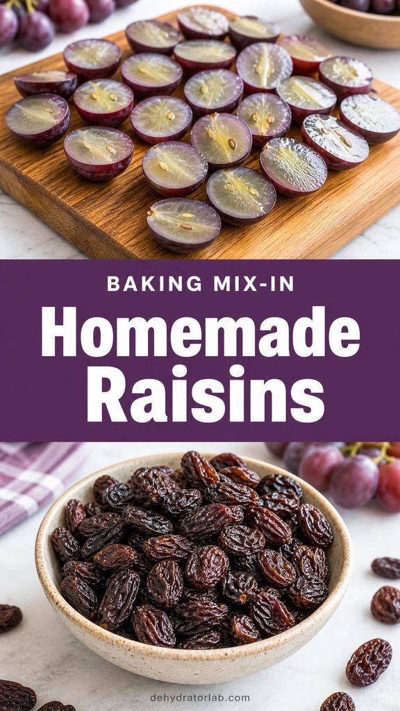 homemade raisins made from dehydrated grapes