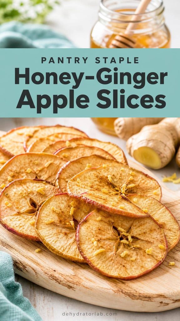 honey ginger dehydrated apple slices