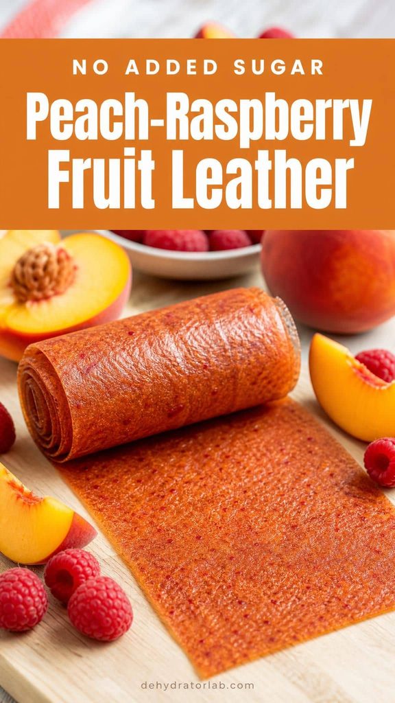 peach raspberry fruit leather