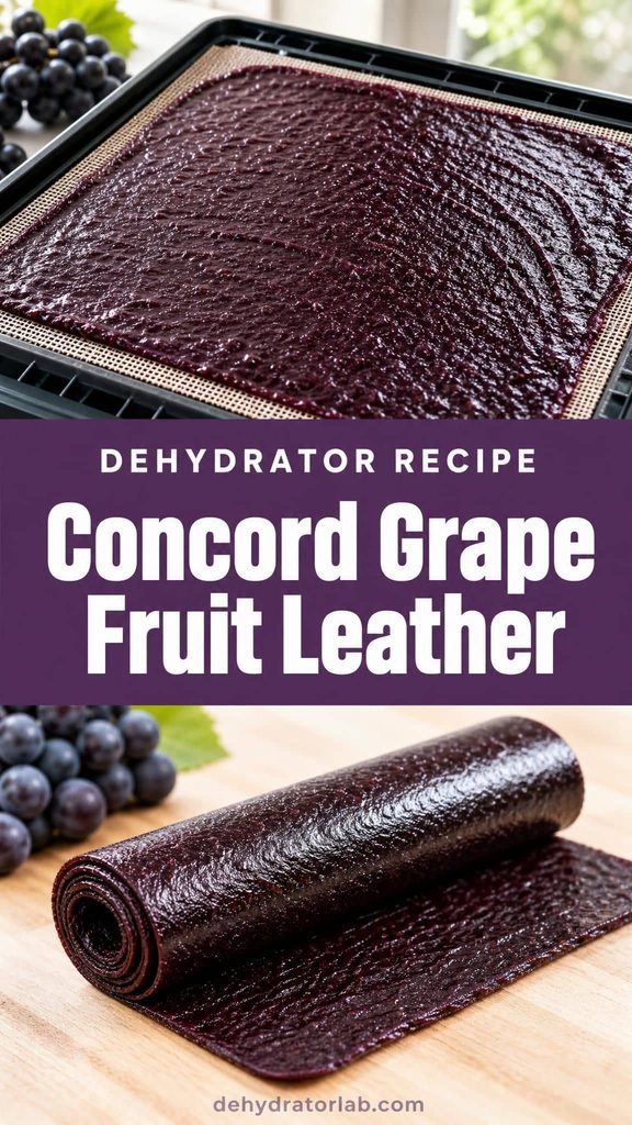 old-school Concord grape fruit leather roll-up