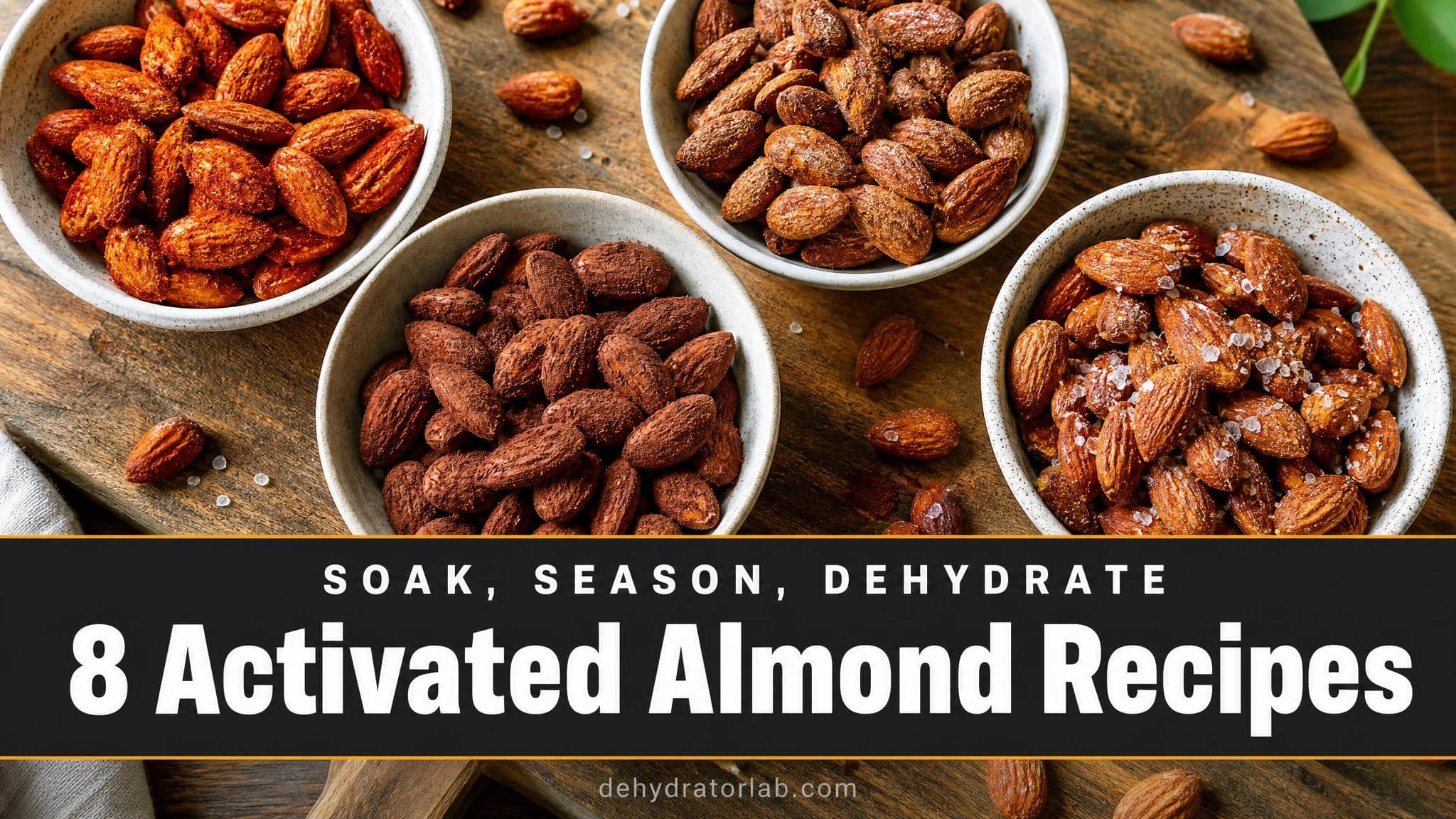 8 Flavored and Activated Almond Recipes Using a Dehydrator