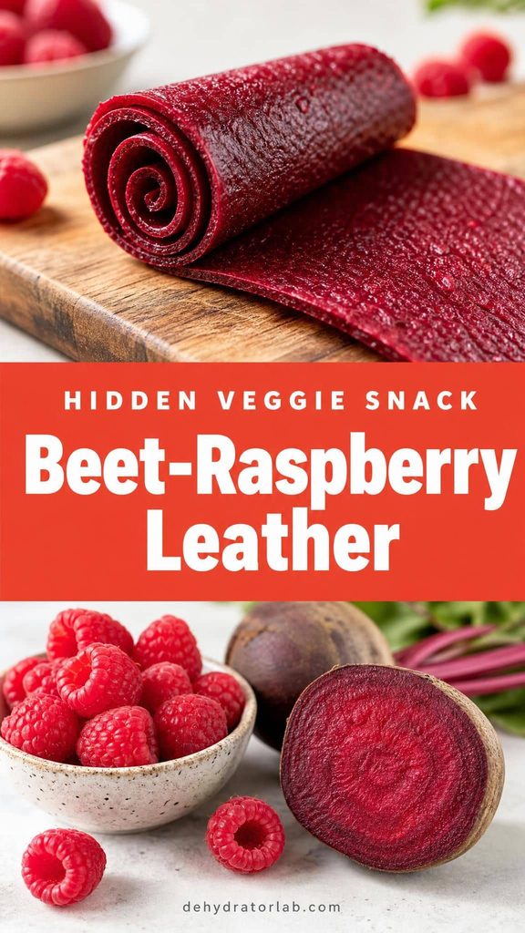 beet-raspberry fruit leather