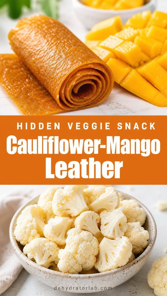 cauliflower-mango fruit leather