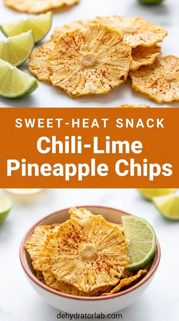 sweet chili-lime dehydrated pineapple chips