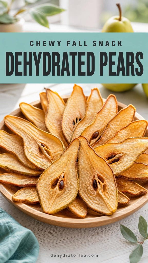 Dried apple rings on a wooden board in autumn light