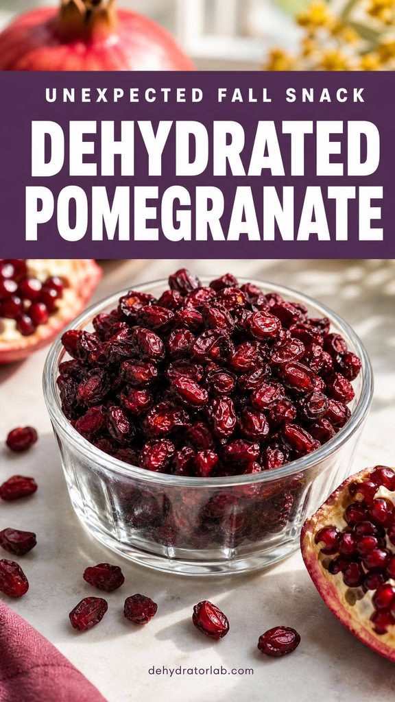 Dried pomegranate arils in a small glass dish
