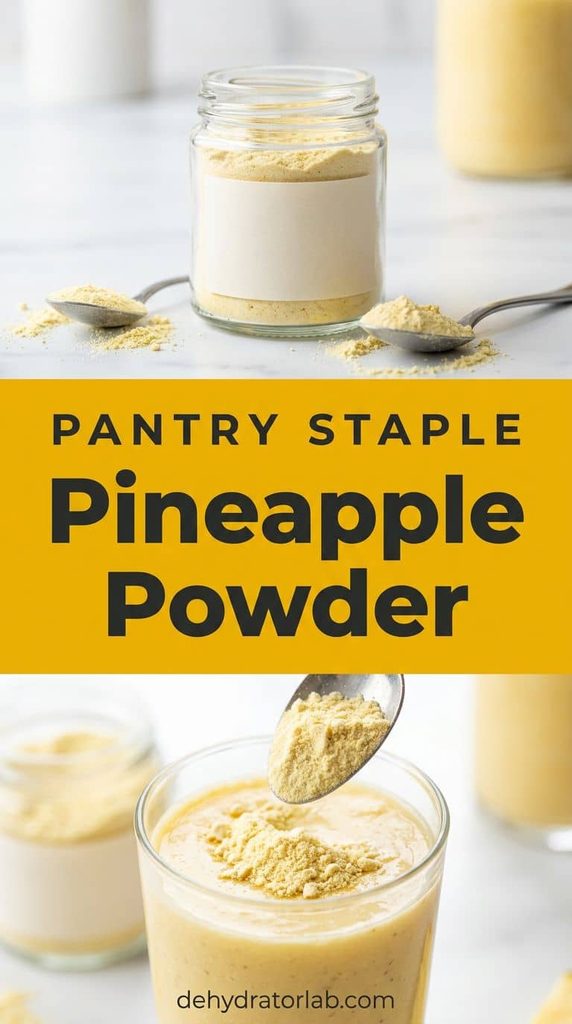 homemade dehydrated pineapple powder