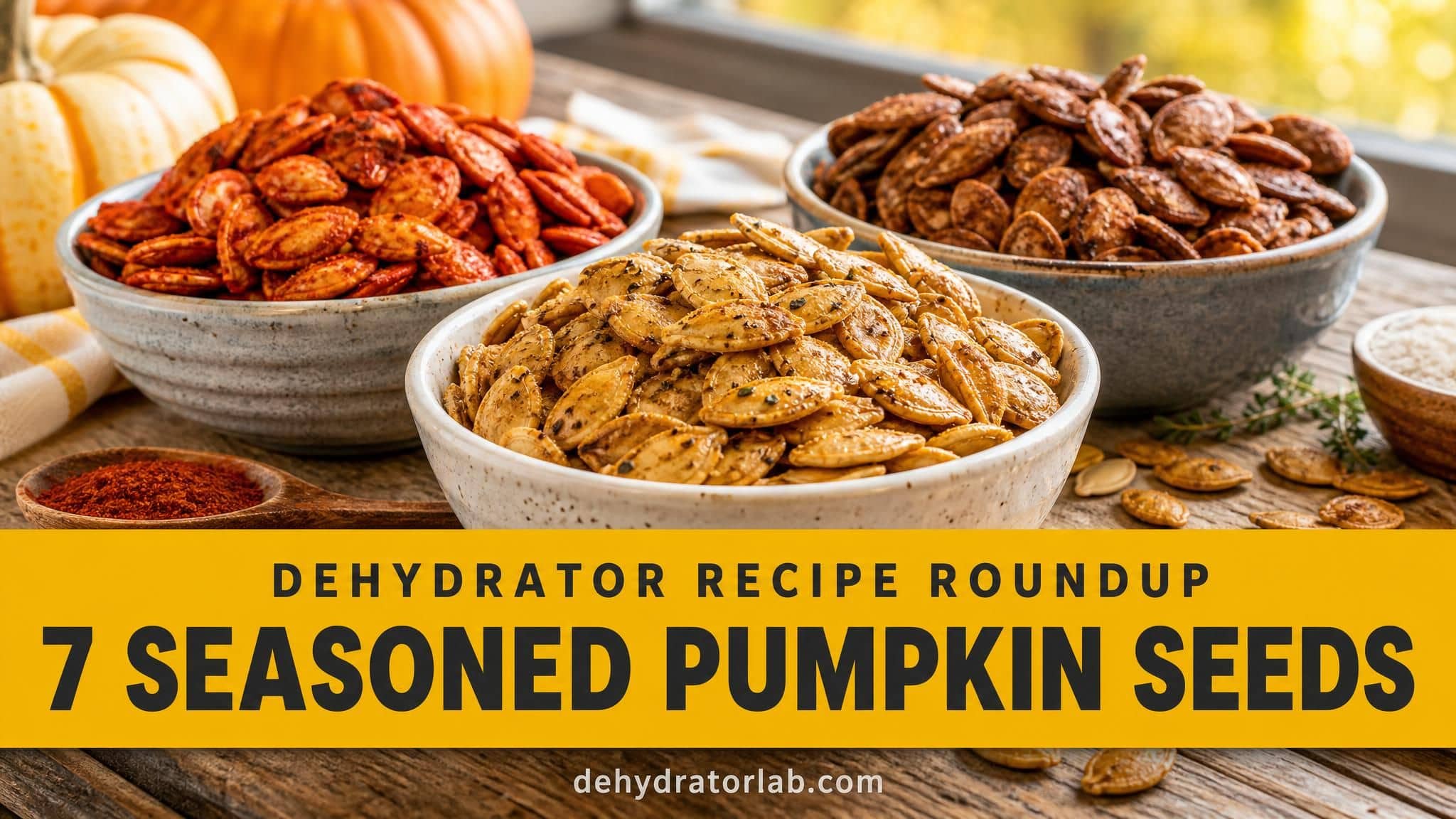 7 Seasoned Pumpkin Seed Recipes for Dehydrator Snacking